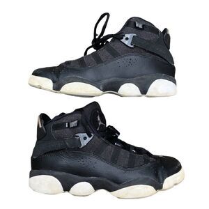 Rare 2016 Air Jordan 6 Rings GS 'Black' Size 5